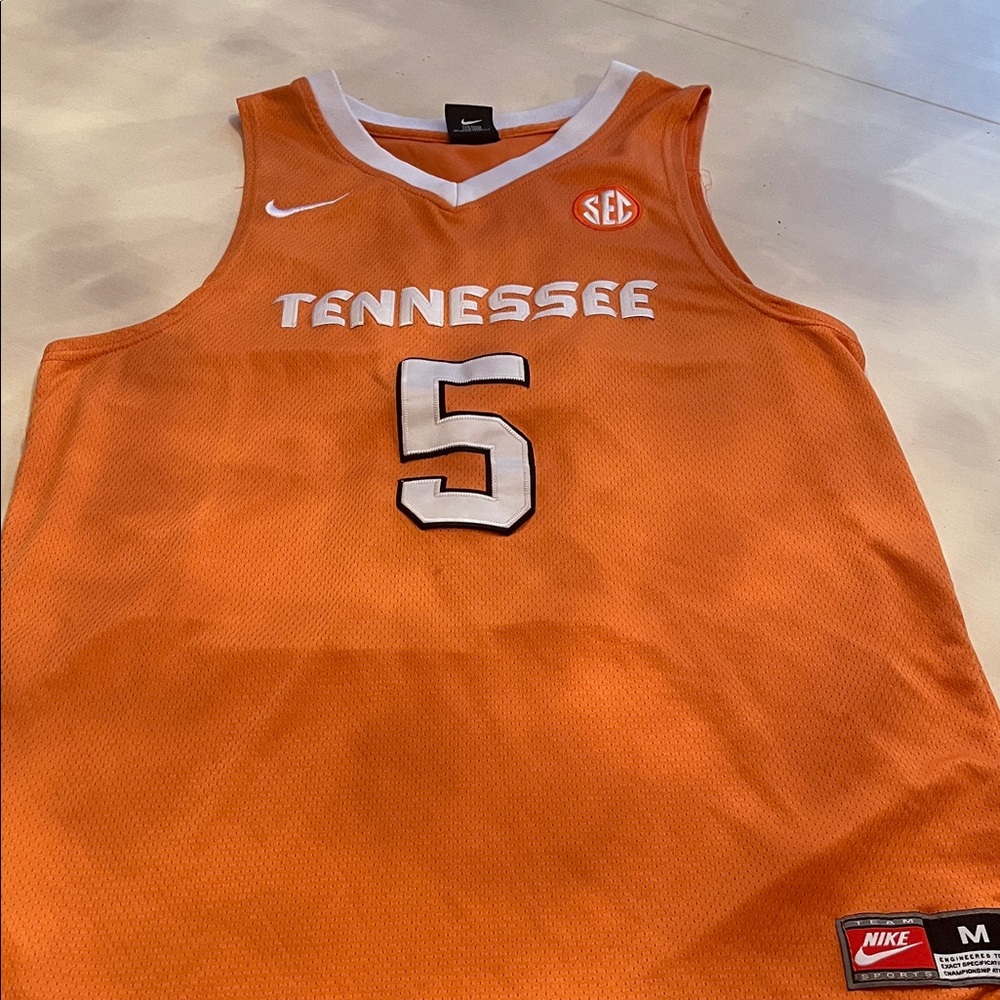 Nike Orange Tennessee Jersey with Number 5